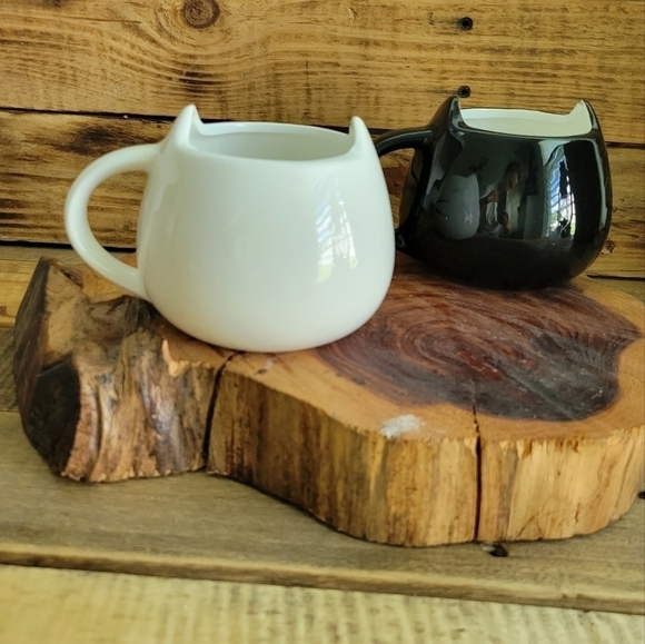 Coffe‎ or tea kitten's mug  white and black. - Picture 5 of 9